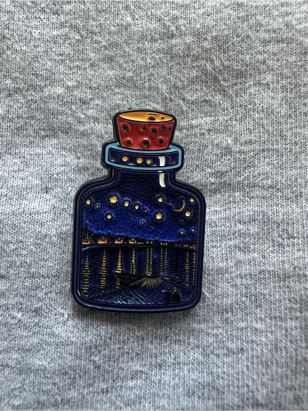 Starry Night Bottle Enamel Pin